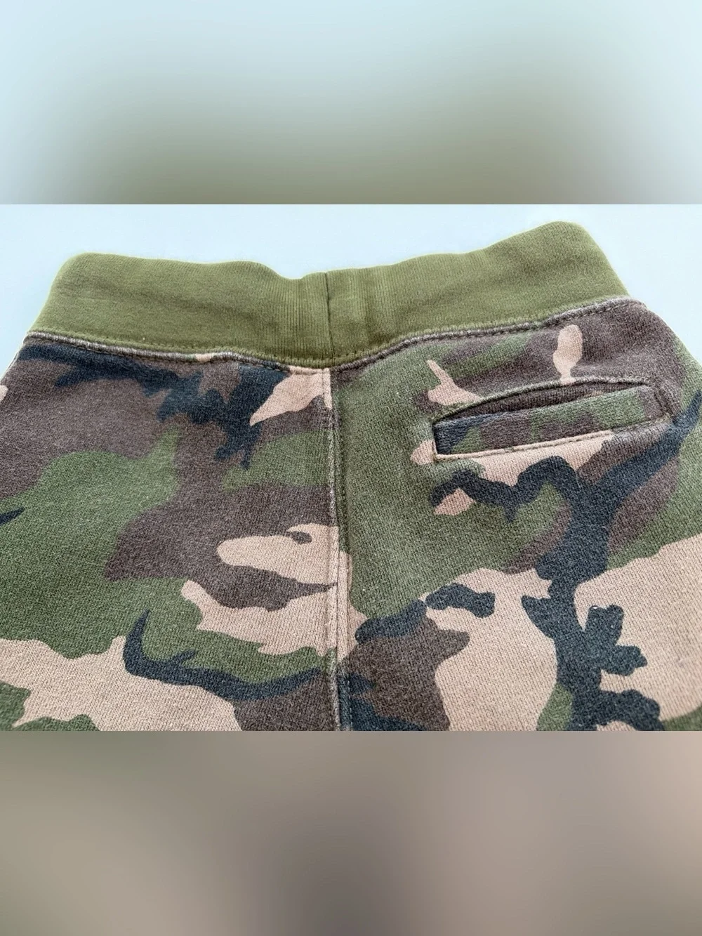 Polo Ralph Lauren Boys 4/4T Camo Fleece Jogger Sweatpants Orange Pony